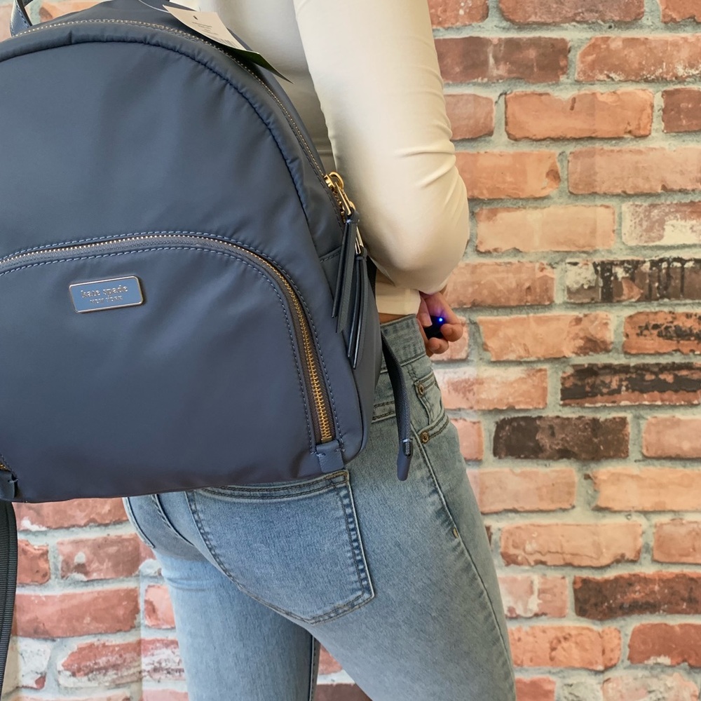 Kate spade MEDIUM backpack dawn blue NYLON bag - Picture 5 of 8